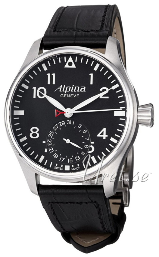 Alpina Herrklocka AL-710B4S6 Startimer Svart/Läder Ø44 mm - Alpina