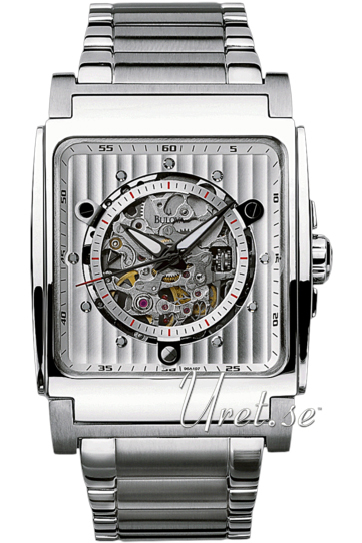 Bulova Mechanical Herrklocka 96A107 Silverfärgad/Stål - Bulova