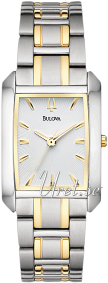 Bulova Dress Damklocka 98L132 Vit/Gulguldtonat stål - Bulova