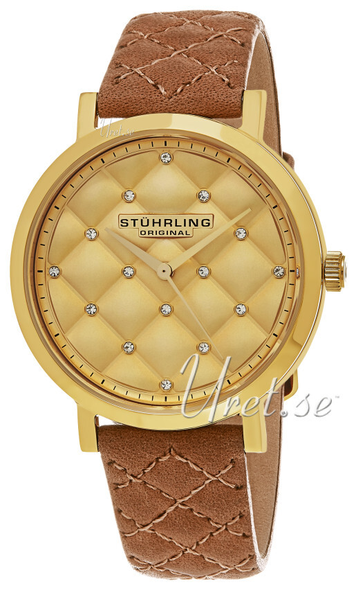 Stührling Original Damklocka 462.02 Vogue Audrey Guld/Läder Ø38 mm - Stührling Original