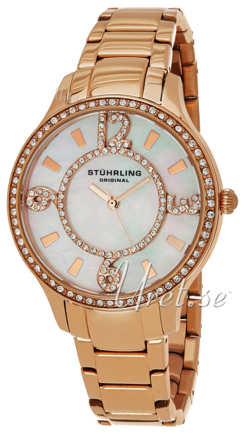 Stührling Original Damklocka 559.05 Vogue Chic Vit/Roséguldstonat - Stührling Original