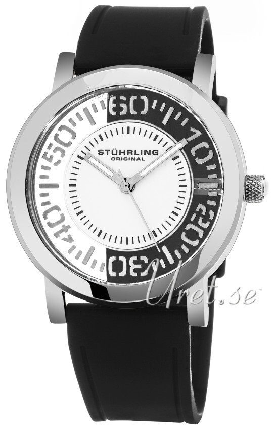 Stührling Original Herrklocka 830.01 Symphony Winchester Vit/Gummi - Stührling Original