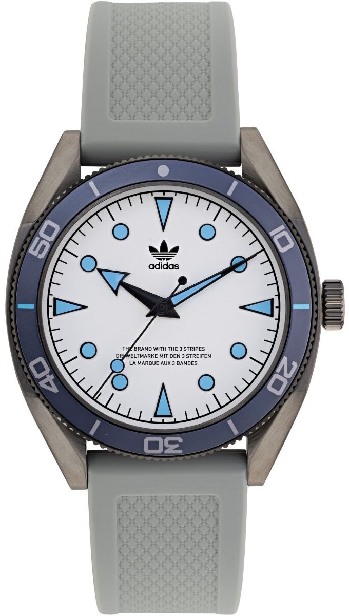 Adidas Herrklocka AOFH22003 Fashion Edition Vit/Gummi Ø42 mm - Adidas