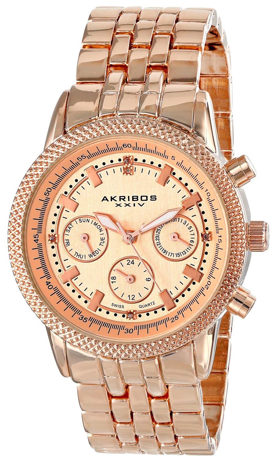 Akribos XXIV Diamond Damklocka AK722RG Roséguldstonad/Roséguldstonat - Akribos XXIV