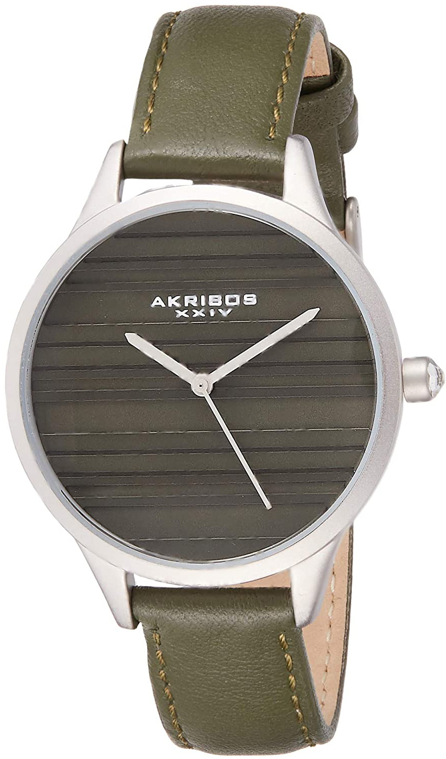Akribos XXIV Damklocka AK1005GN Grön/Läder Ø35 mm - Akribos XXIV