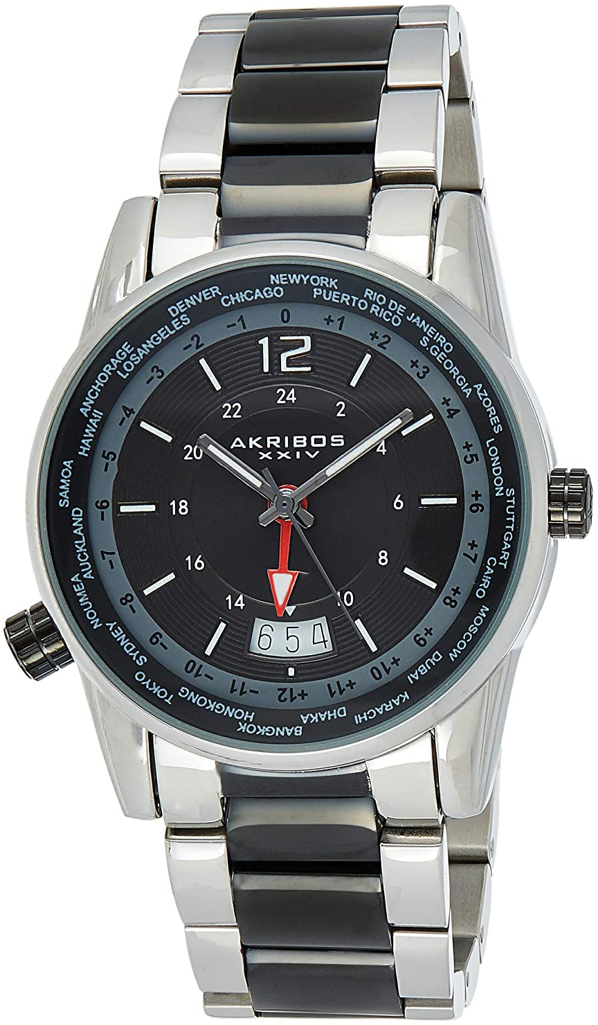 Akribos XXIV Herrklocka AK1021TTB Multi-Function Svart/Stål Ø41 mm - Akribos XXIV