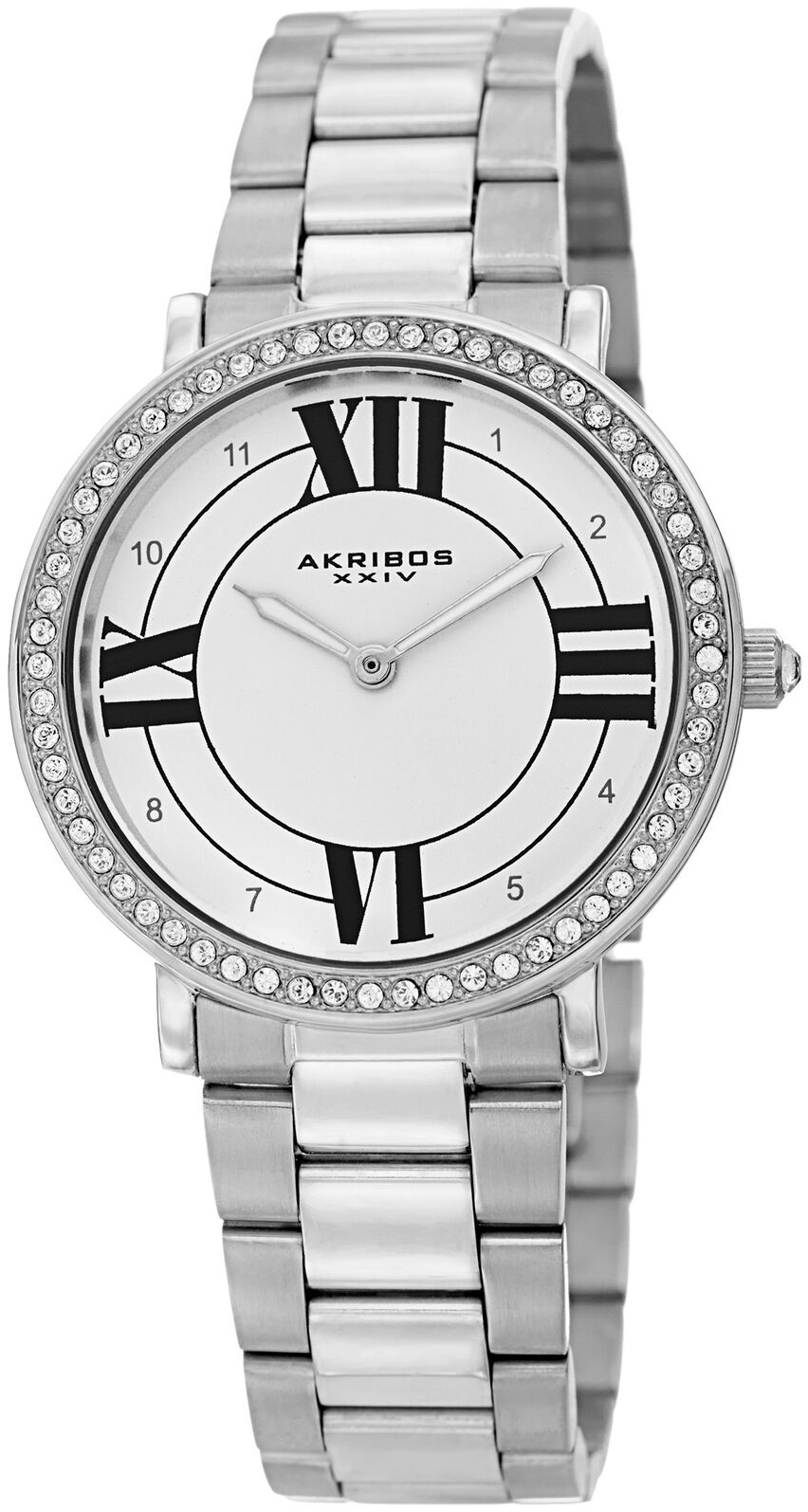 Akribos XXIV Damklocka AK1036SS Vit/Stål Ø36 mm - Akribos XXIV