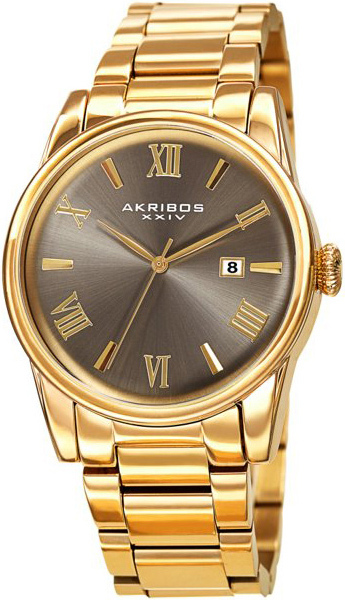 Akribos XXIV Herrklocka AK1056YGN Grå/Gulguldtonat stål Ø41 mm - Akribos XXIV