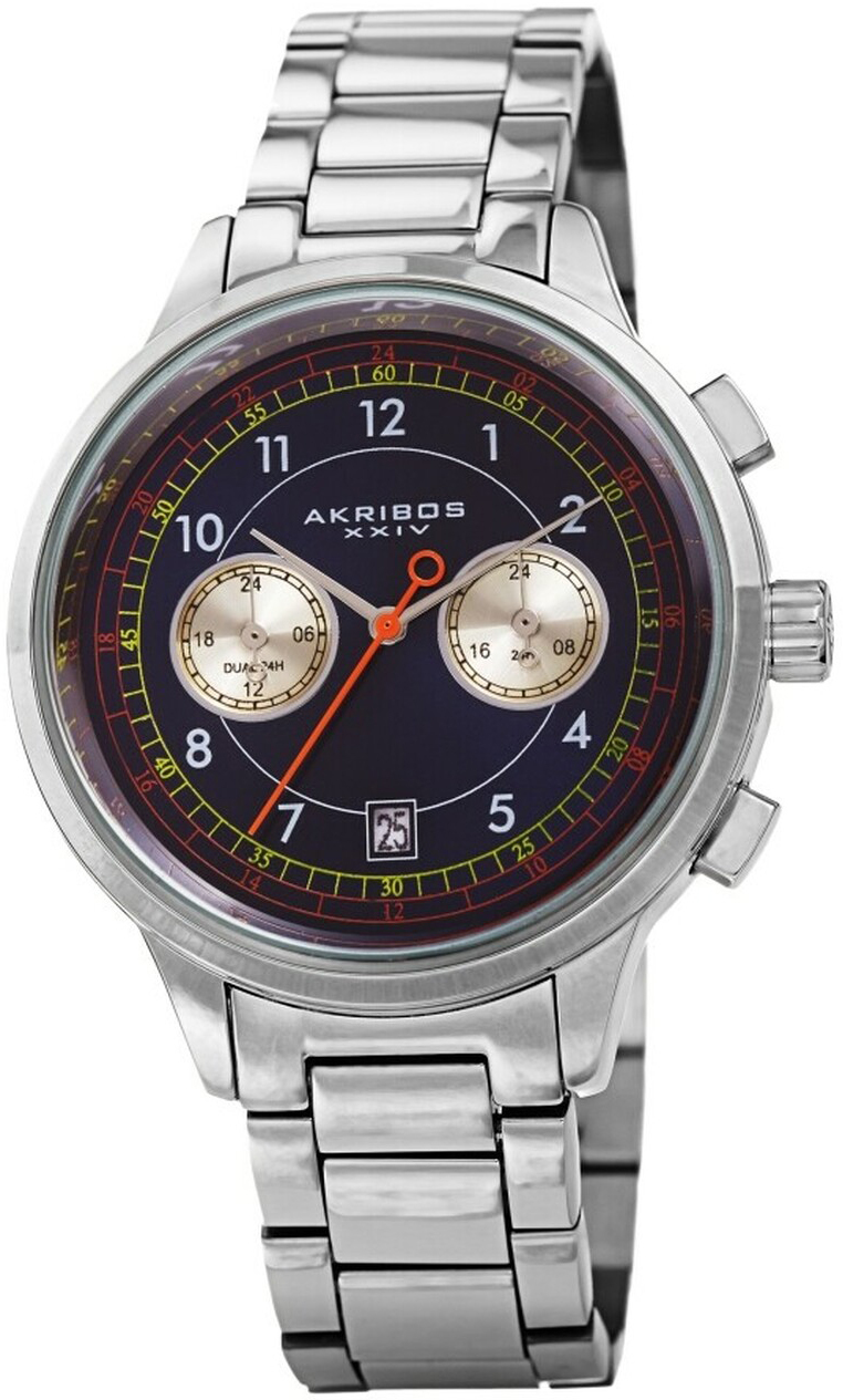 Akribos XXIV Herrklocka AK1071SSBU Multi-Function Blå/Stål Ø43 mm - Akribos XXIV