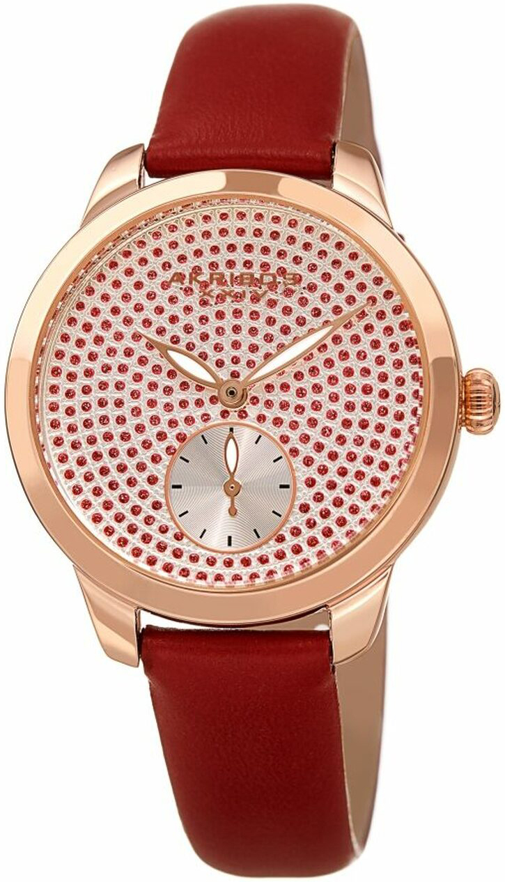 Akribos XXIV Damklocka AK1089RD Classic Silverfärgad/Läder Ø34 mm - Akribos XXIV