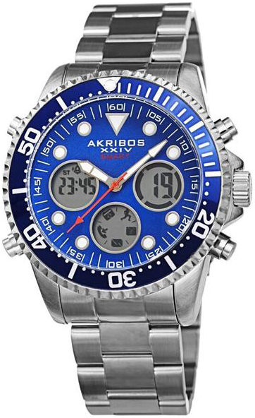 Akribos XXIV Herrklocka AK1094SSBU Divers Blå/Stål Ø44 mm - Akribos XXIV