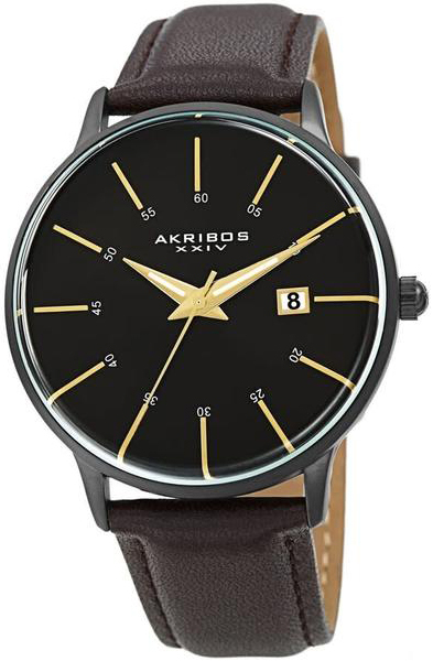 Akribos XXIV Herrklocka AK1104BK-S Interchangeable Svart/Läder Ø40 - Akribos XXIV