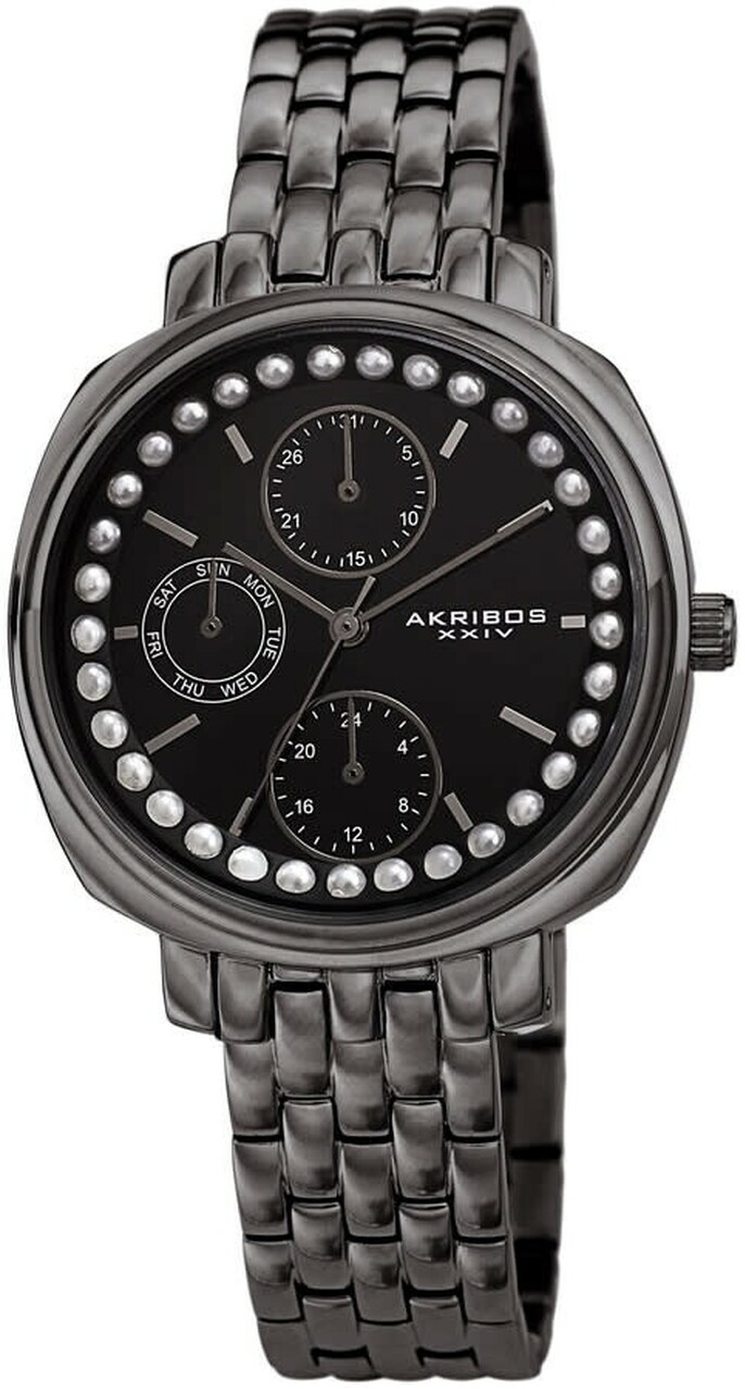 Akribos XXIV Damklocka AK1114GN Multi-Function Svart/Stål Ø36 mm - Akribos XXIV