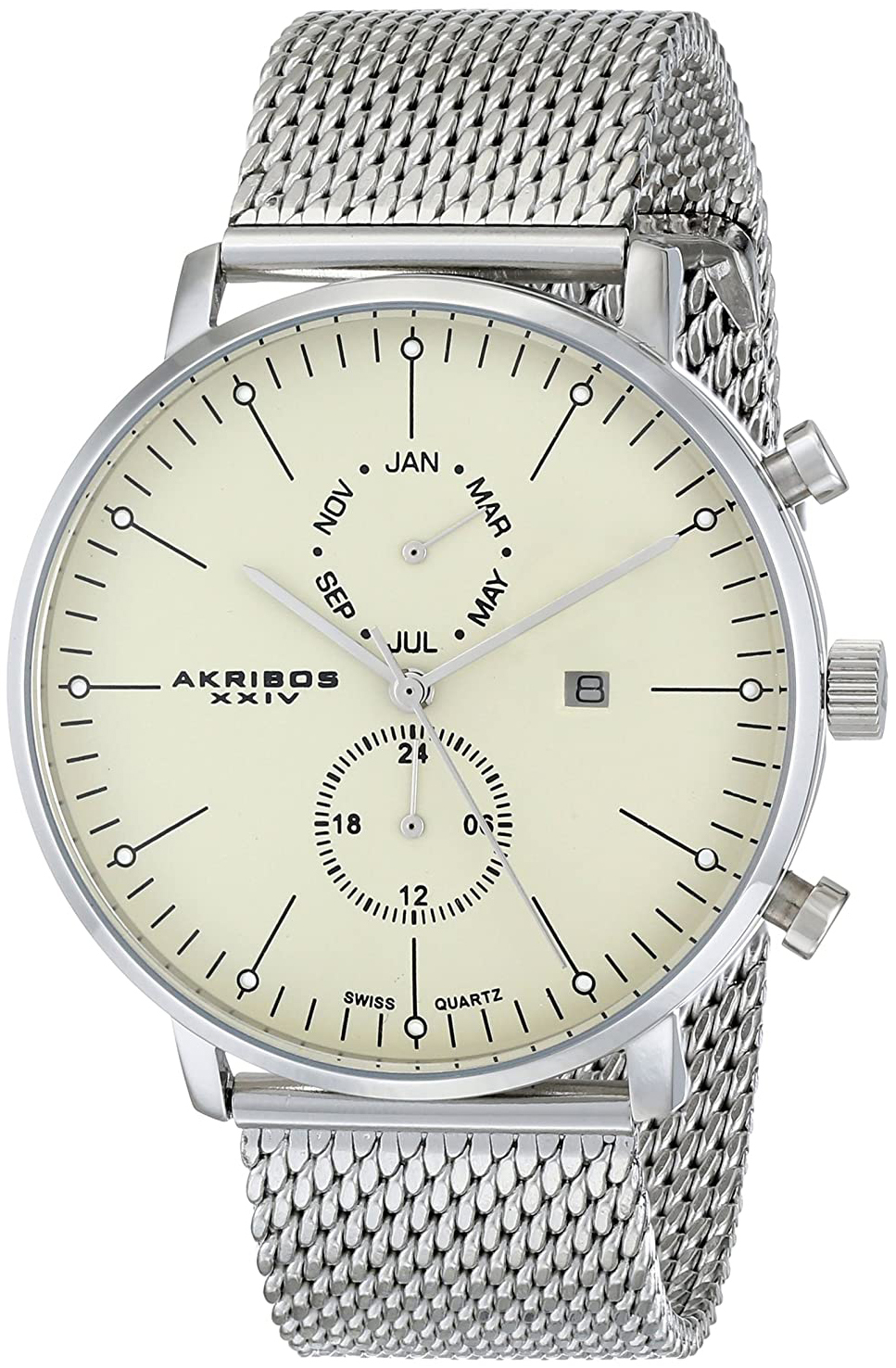 Akribos XXIV Herrklocka AK685SS Antikvit/Stål Ø44 mm - Akribos XXIV