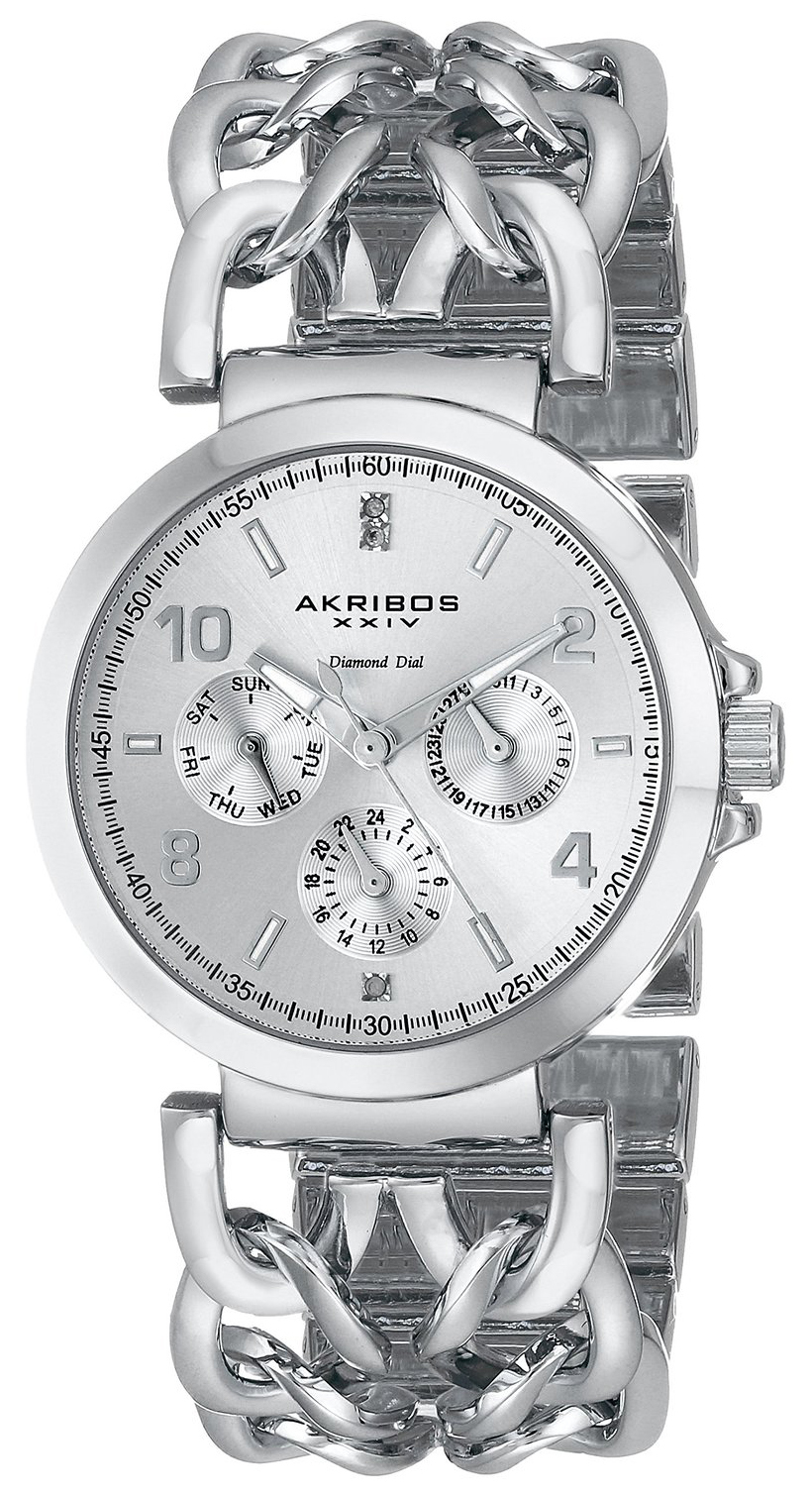 Akribos XXIV Diamond Damklocka AK746SS Silverfärgad/Stål Ø38 mm - Akribos XXIV