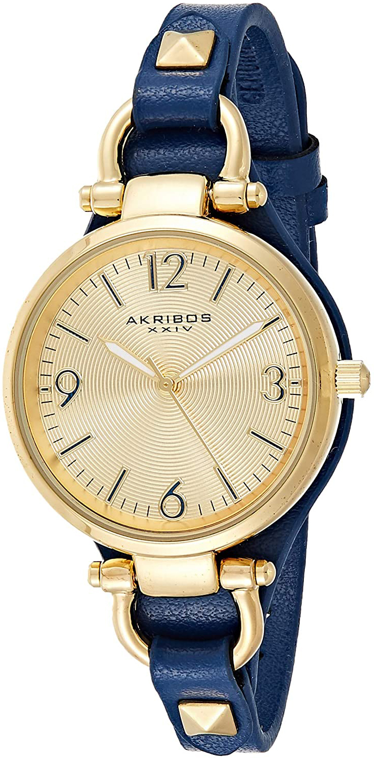 Akribos XXIV Damklocka AK761BU Champagnefärgad/Läder Ø32 mm - Akribos XXIV