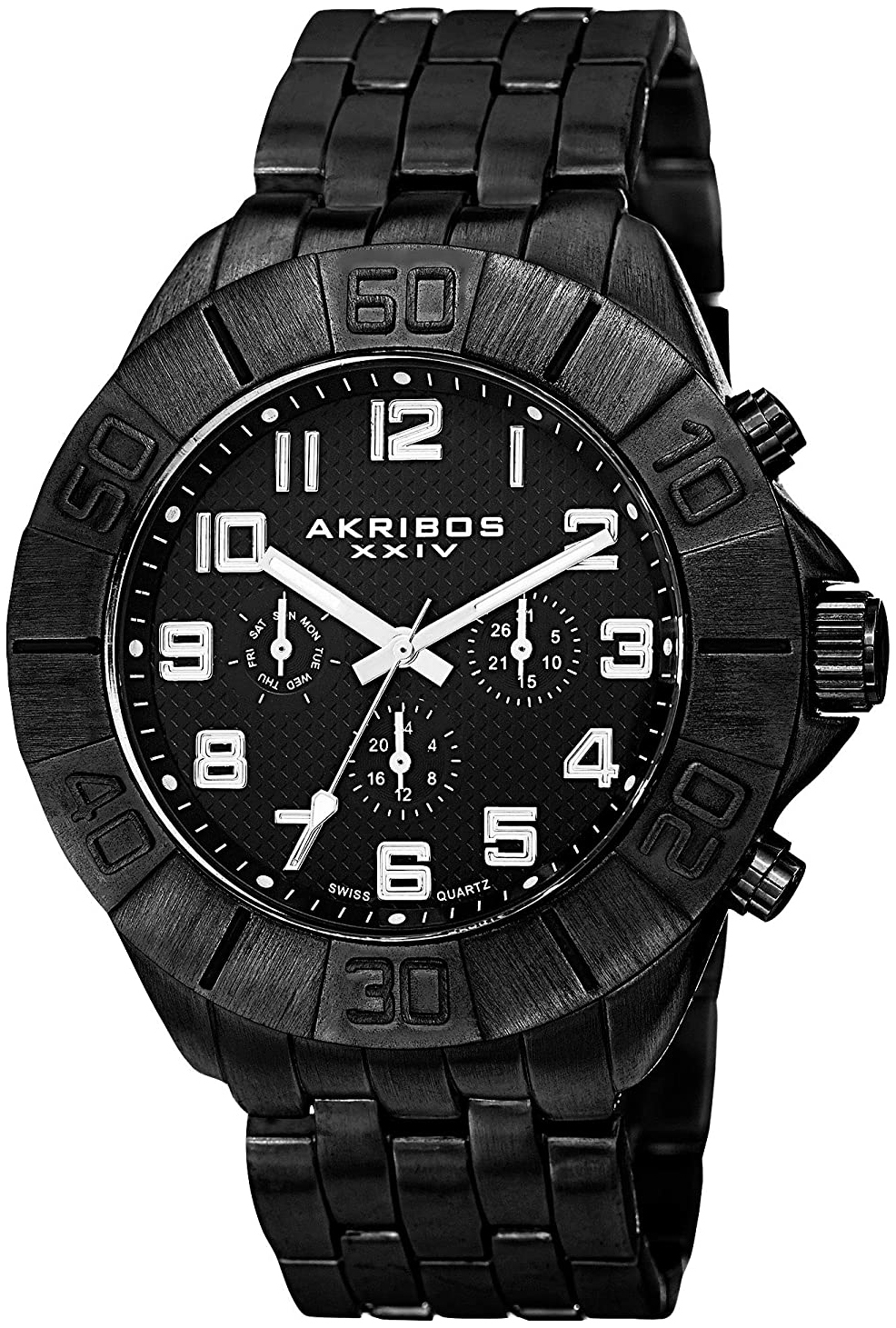Akribos XXIV Herrklocka AK767BK Multi-Function Svart/Stål Ø48.5 mm - Akribos XXIV