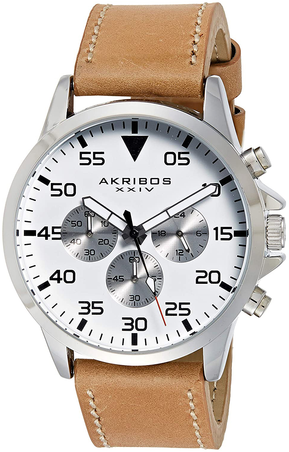 Akribos XXIV Herrklocka AK773SSBR Vit/Läder Ø44 mm - Akribos XXIV