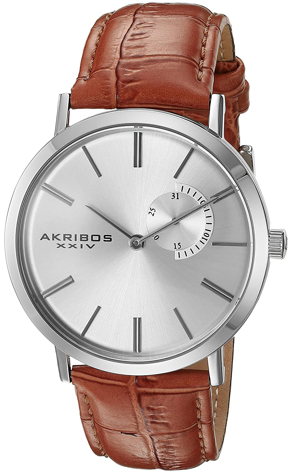 Akribos XXIV Herrklocka AK848SSBR Radiant Silverfärgad/Läder Ø42 mm - Akribos XXIV