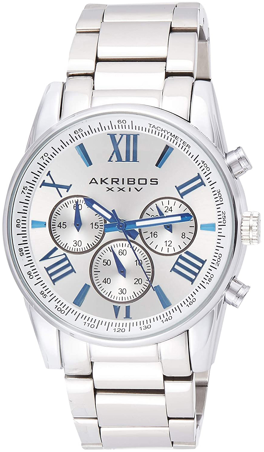 Akribos XXIV Chronograph Herrklocka AK865SS Silverfärgad/Stål Ø41 mm
