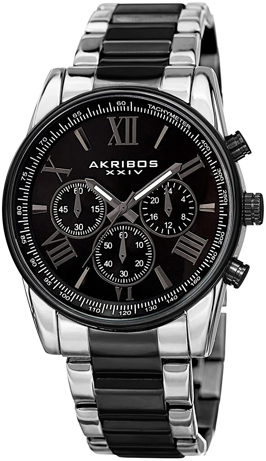 Akribos XXIV Chronograph Herrklocka AK865TTB Svart/Stål Ø41 mm - Akribos XXIV