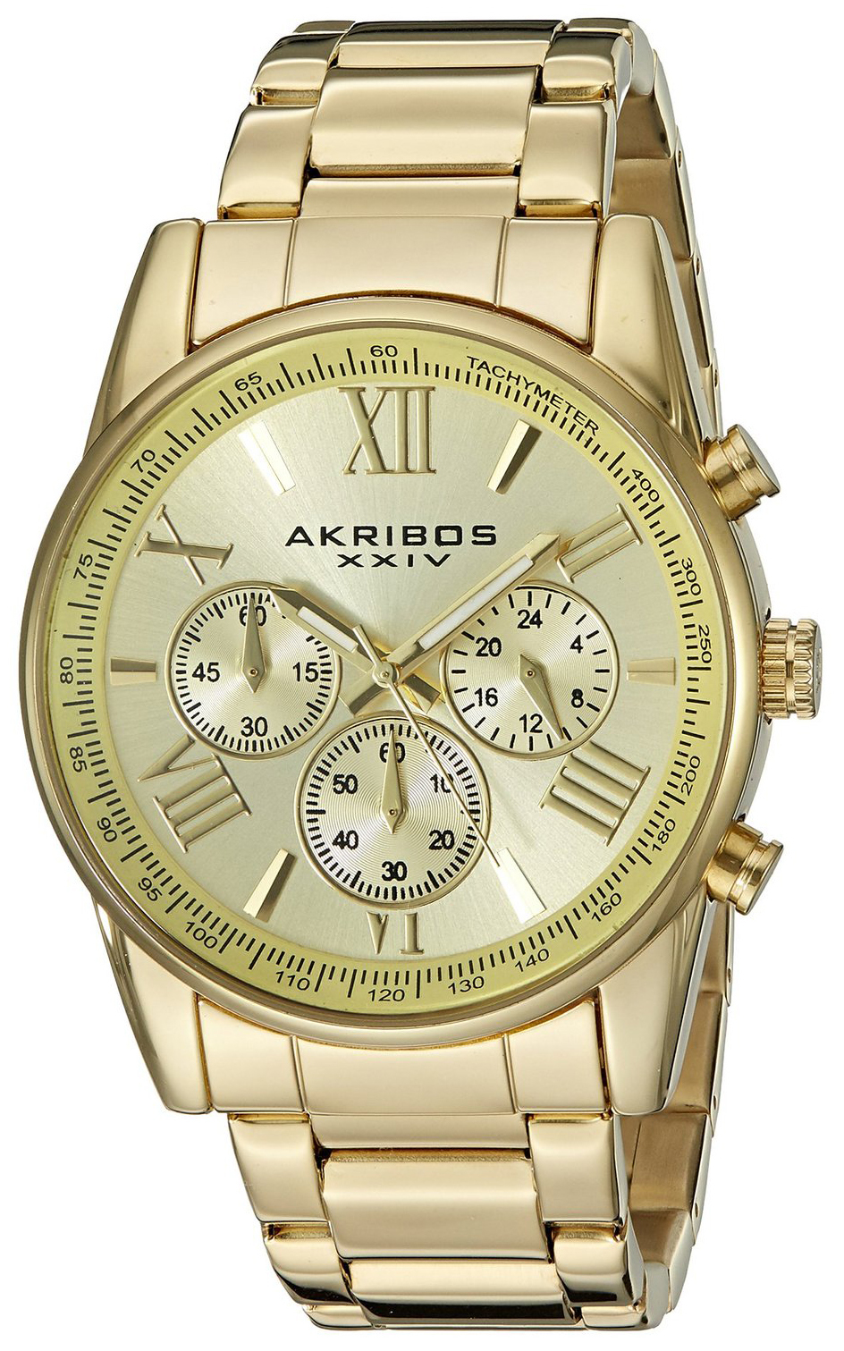 Akribos XXIV Chronograph Herrklocka AK865YG Champagnefärgad/Gulguldtonat