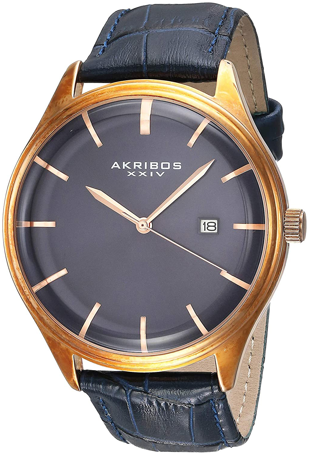 Akribos XXIV Herrklocka AK914BU Blå/Läder Ø45 mm - Akribos XXIV