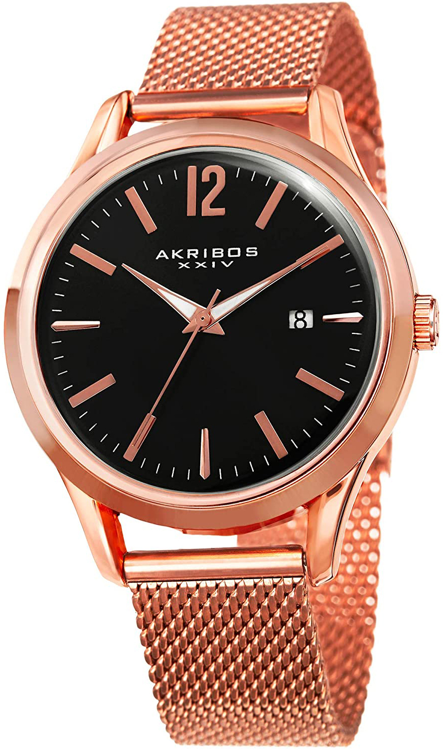 Akribos XXIV Herrklocka AK920RG Svart/Roséguldstonat stål Ø41 mm - Akribos XXIV