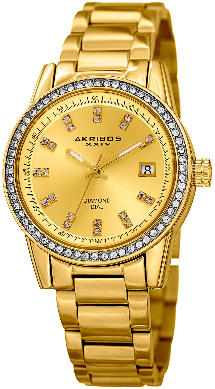 Akribos XXIV Damklocka AK928YG Guld/Gulguldtonat stål Ø36 mm - Akribos XXIV