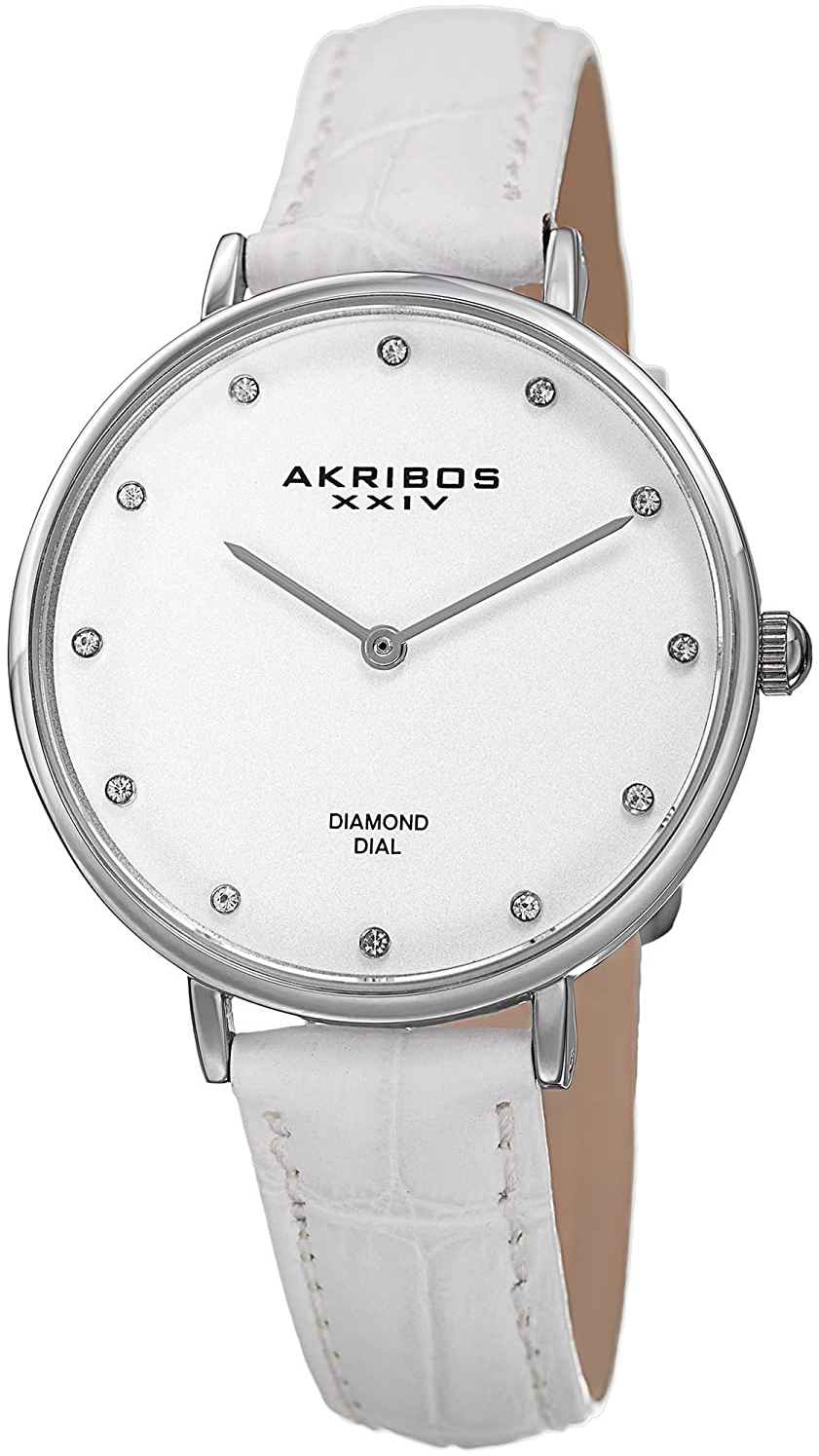 Akribos XXIV Damklocka AK933SS-BX Vit/Läder Ø35 mm - Akribos XXIV