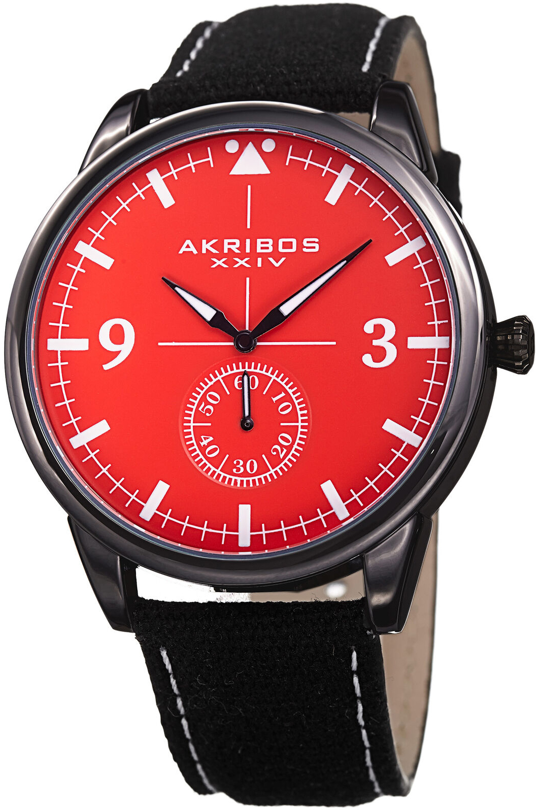 Akribos XXIV Herrklocka AK938RD Canvas Orange/Läder Ø45 mm - Akribos XXIV