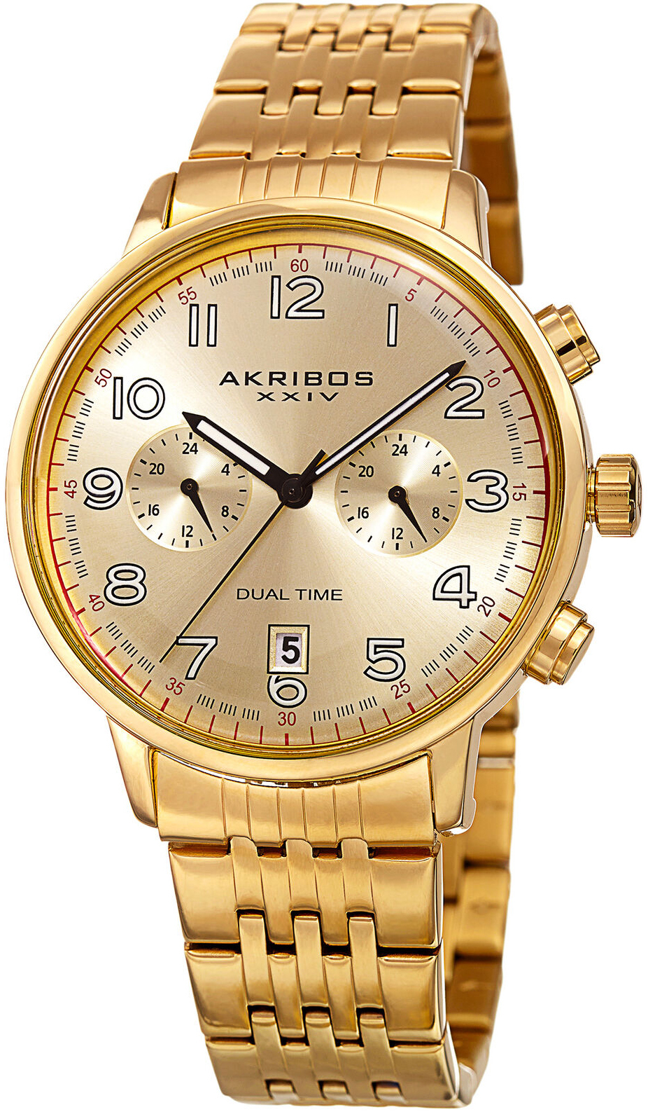 Akribos XXIV Herrklocka AK942YG Guld/Gulguldtonat stål Ø42 mm - Akribos XXIV