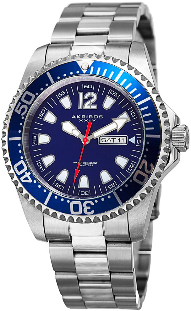Akribos XXIV Herrklocka AK947SSBU Extremis Blå/Stål Ø44 mm - Akribos XXIV