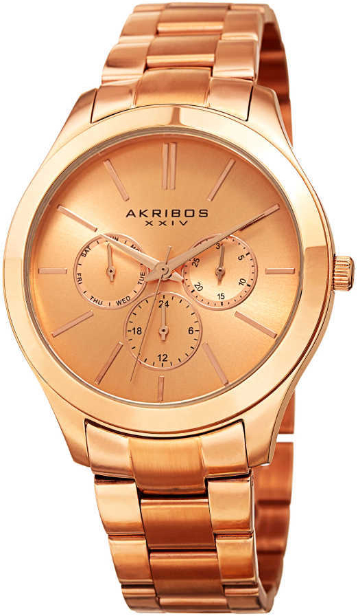Akribos XXIV Damklocka AK952RG Roséguldstonad/Roséguldstonat stål - Akribos XXIV