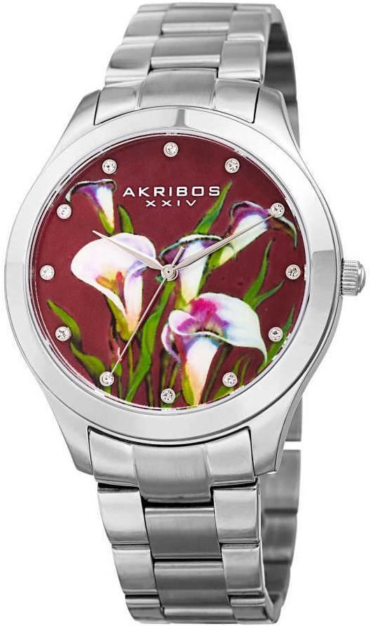 Akribos XXIV Damklocka AK953FSS Röd/Stål Ø42 mm - Akribos XXIV