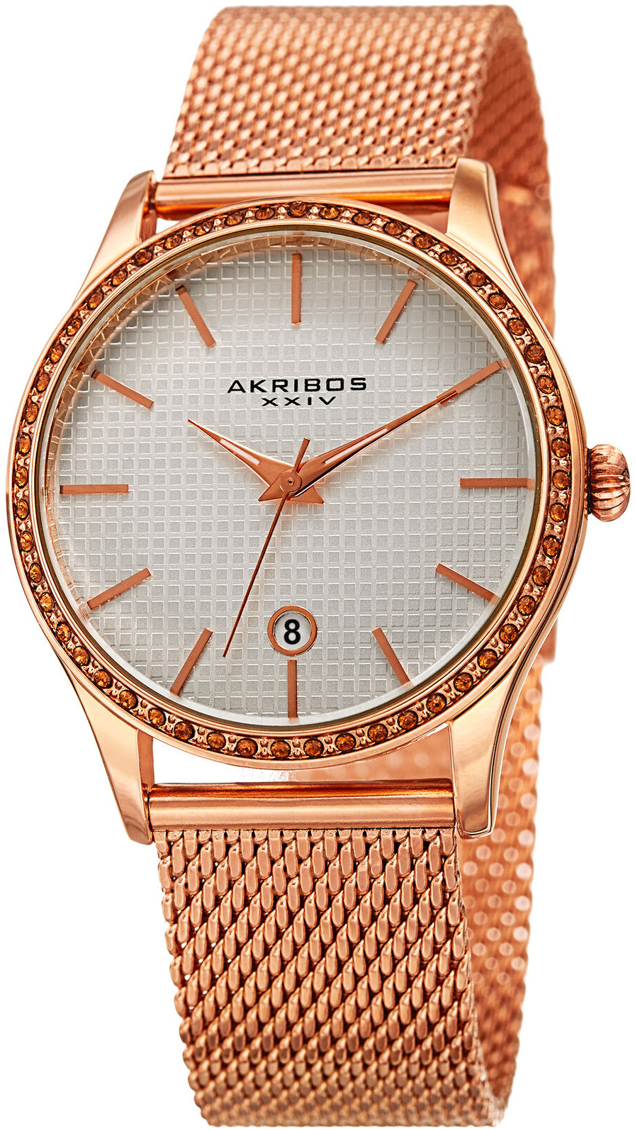 Akribos XXIV Damklocka AK967RG Vit/Roséguldstonat stål Ø38 mm - Akribos XXIV
