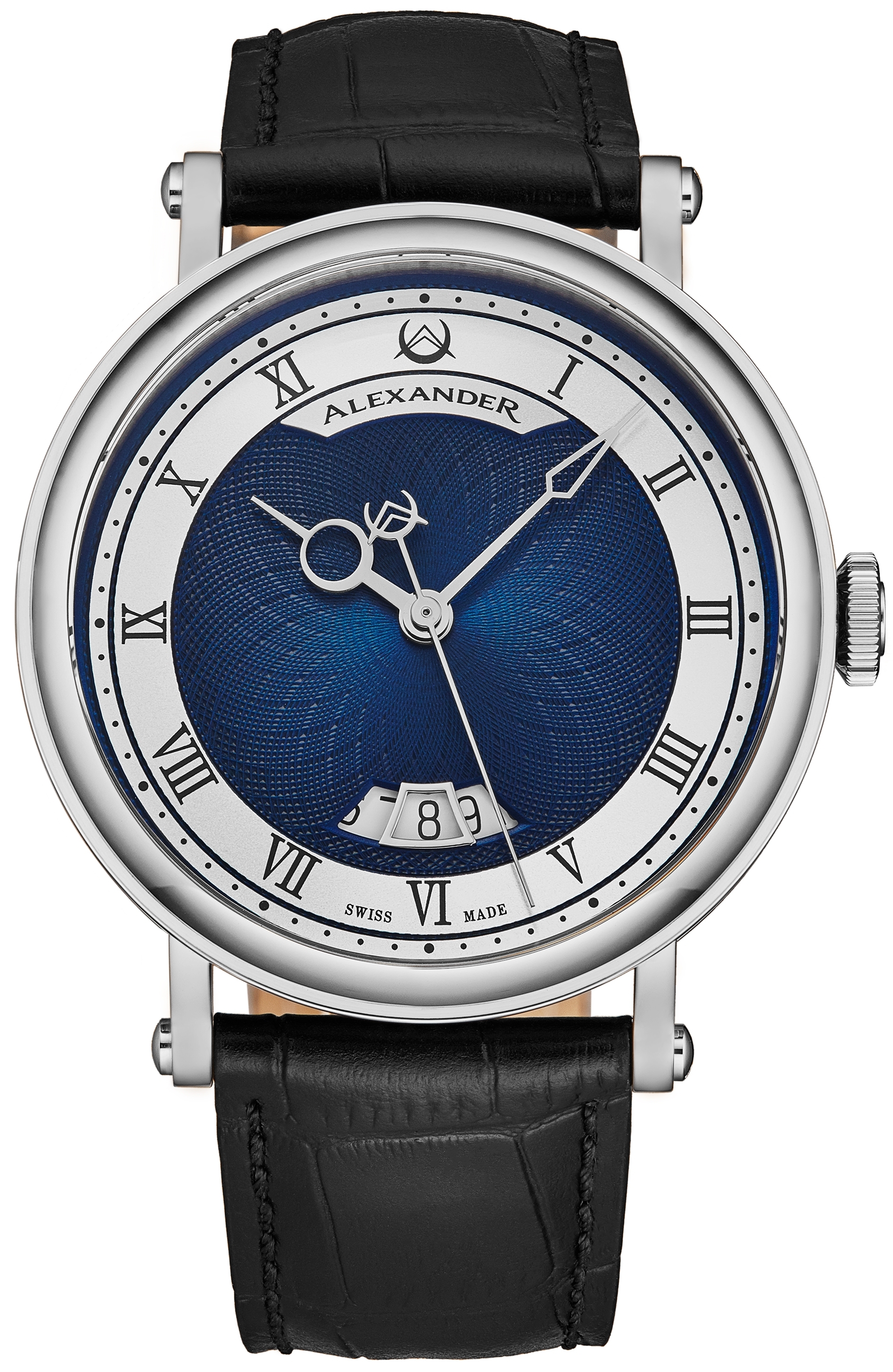 Alexander Herrklocka A153-02 Classic Blå/Läder Ø43 mm - Alexander