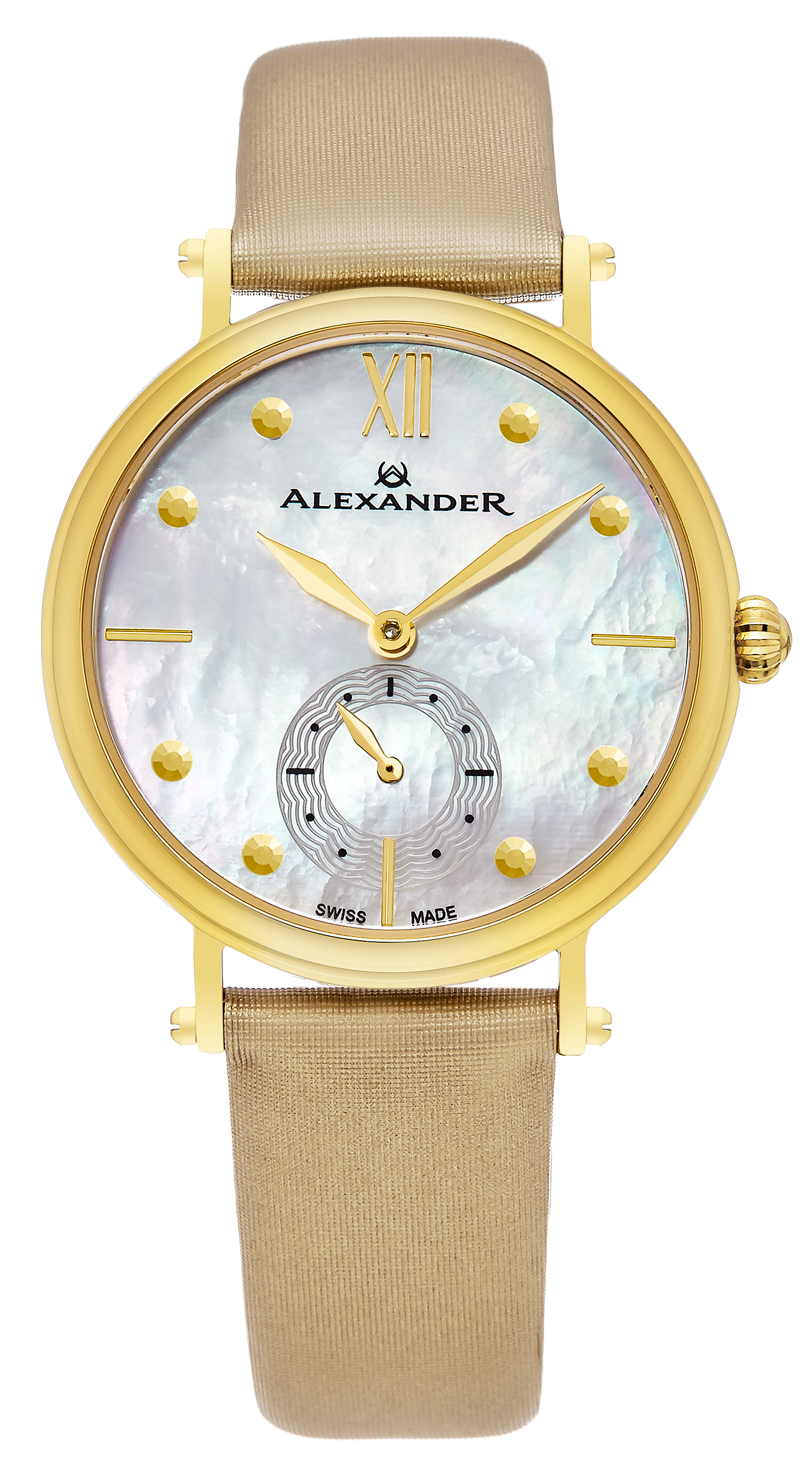 Alexander Damklocka A201-02 Monarch Vit/Satin Ø34 mm - Alexander