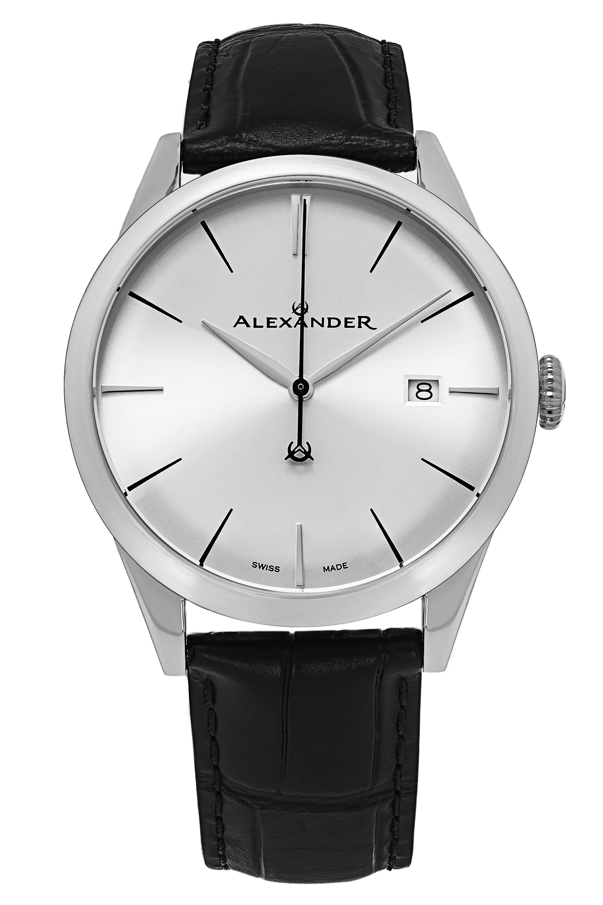 Alexander Herrklocka A911-02 Heroic Silverfärgad/Läder Ø40 mm - Alexander