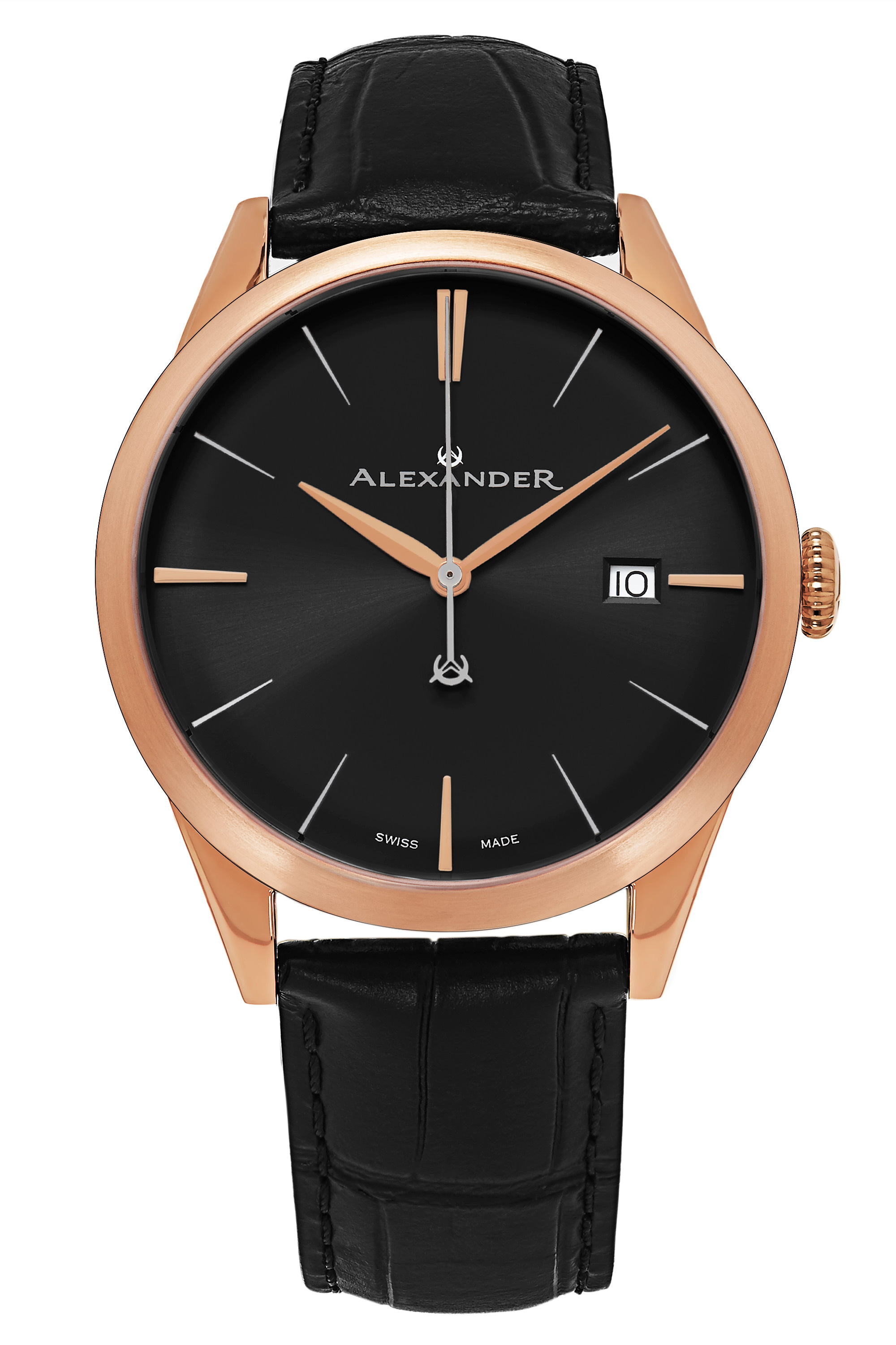 Alexander Herrklocka A911-05 Heroic Svart/Läder Ø40 mm - Alexander