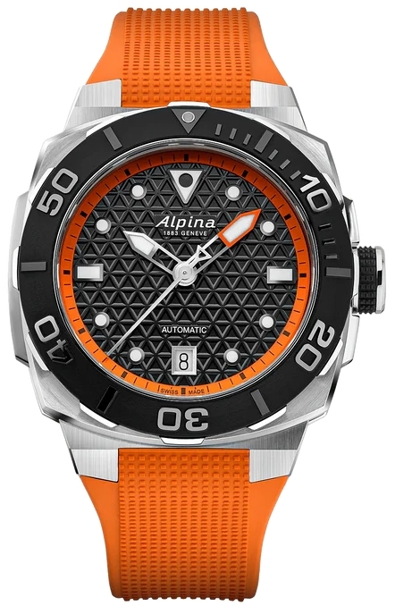 Alpina Herrklocka AL-525BO3VE6 Seastrong Diver Extreme Svart/Gummi - Alpina