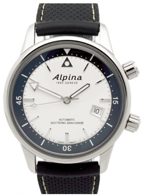 Alpina Herrklocka AL-525S4H6 Seastrong Silverfärgad/Gummi Ø42 mm - Alpina