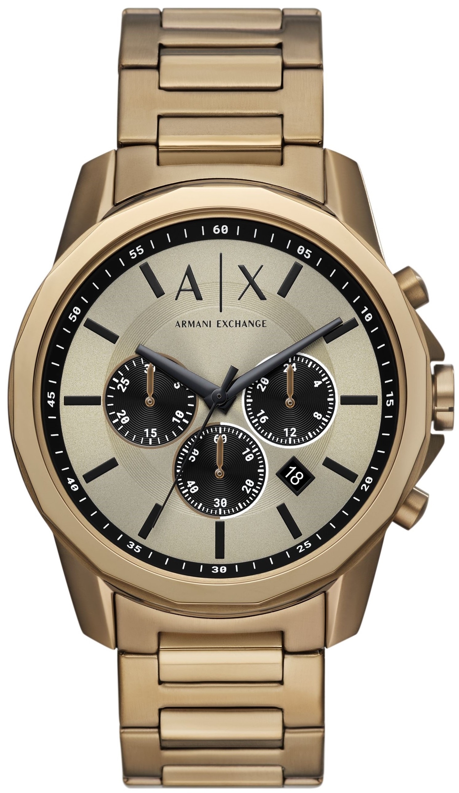 Armani Exchange Herrklocka AX1739 Banks Guldtonad/St&aring;l &Oslash;44 mm