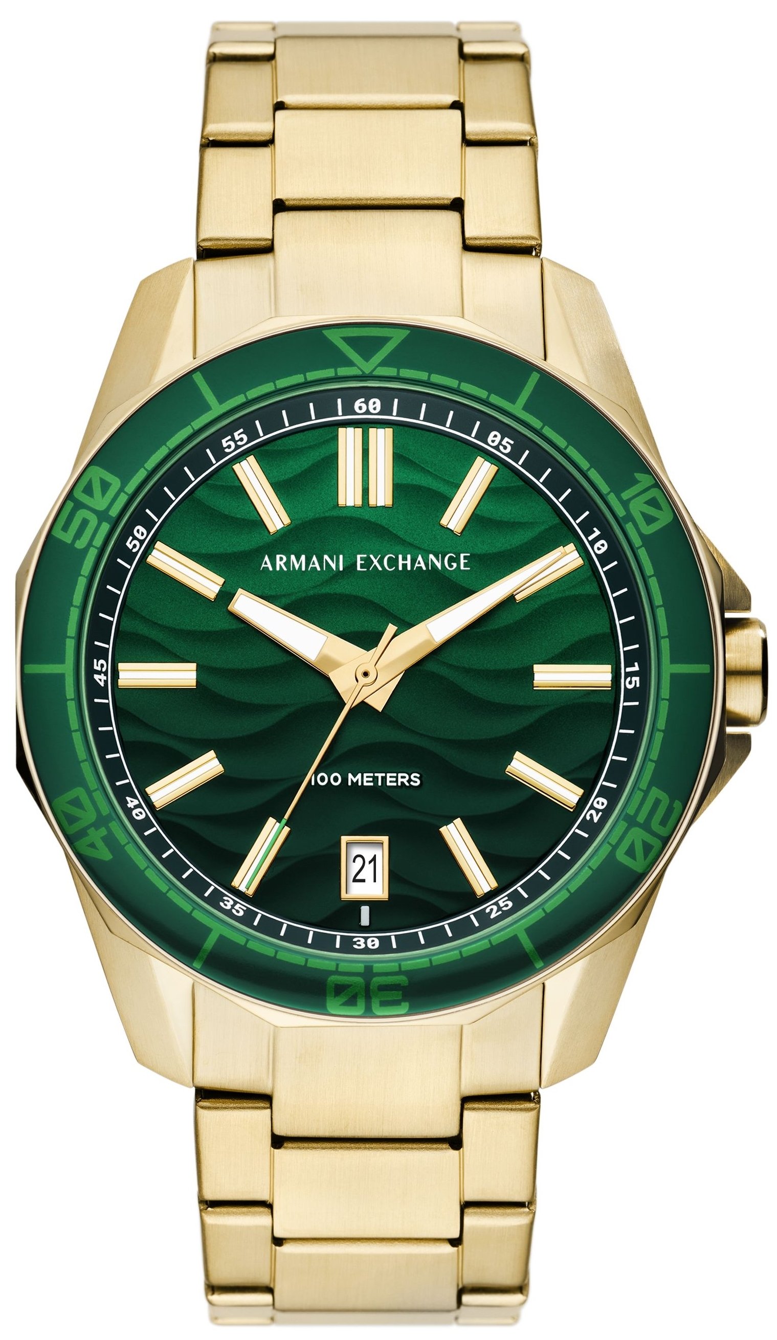 Armani Exchange Herrklocka AX1951 Spencer Gr&ouml;n/Guldtonat st&aring;l &Oslash;44