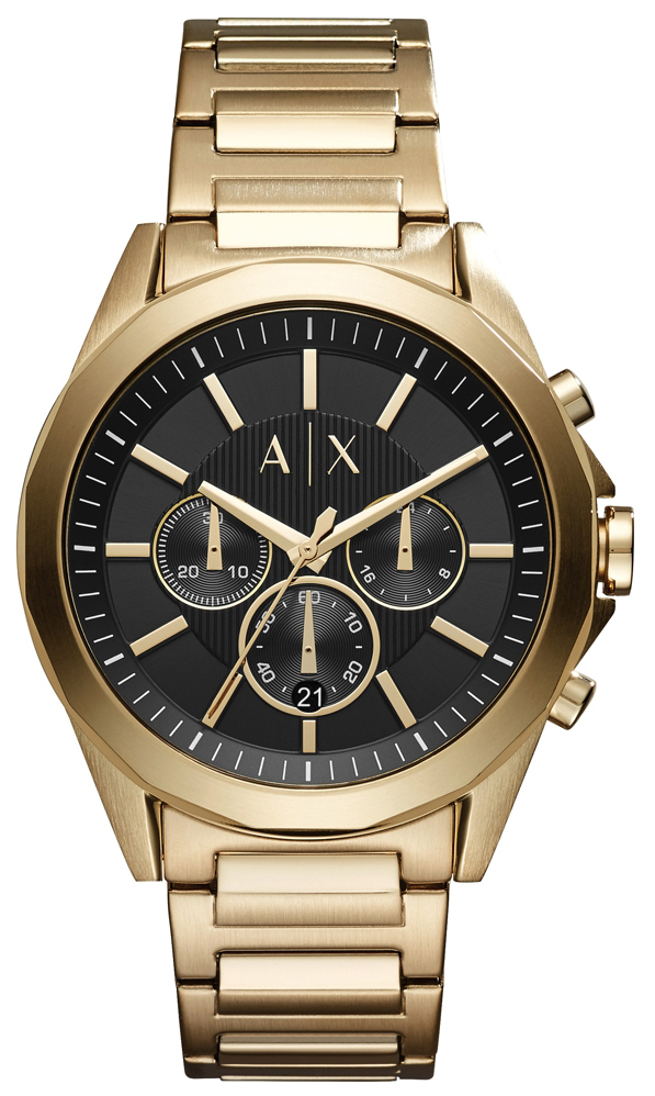 Armani Exchange Herrklocka AX2611 Drexler Svart/Gulguldtonat stål - Armani Exchange