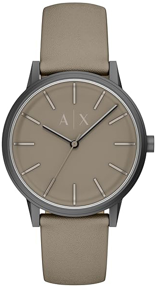 Armani Exchange Herrklocka AX2766 Gr&aring;/L&auml;der &Oslash;42 mm