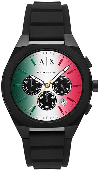 Armani Exchange Herrklocka AX4173 Sync Flerf&auml;rgad/Gummi &Oslash;44 mm