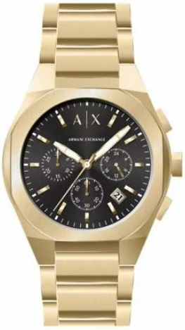 Armani Exchange Herrklocka AX4180 Rafael Svart/Gulguldtonat stål - Armani Exchange