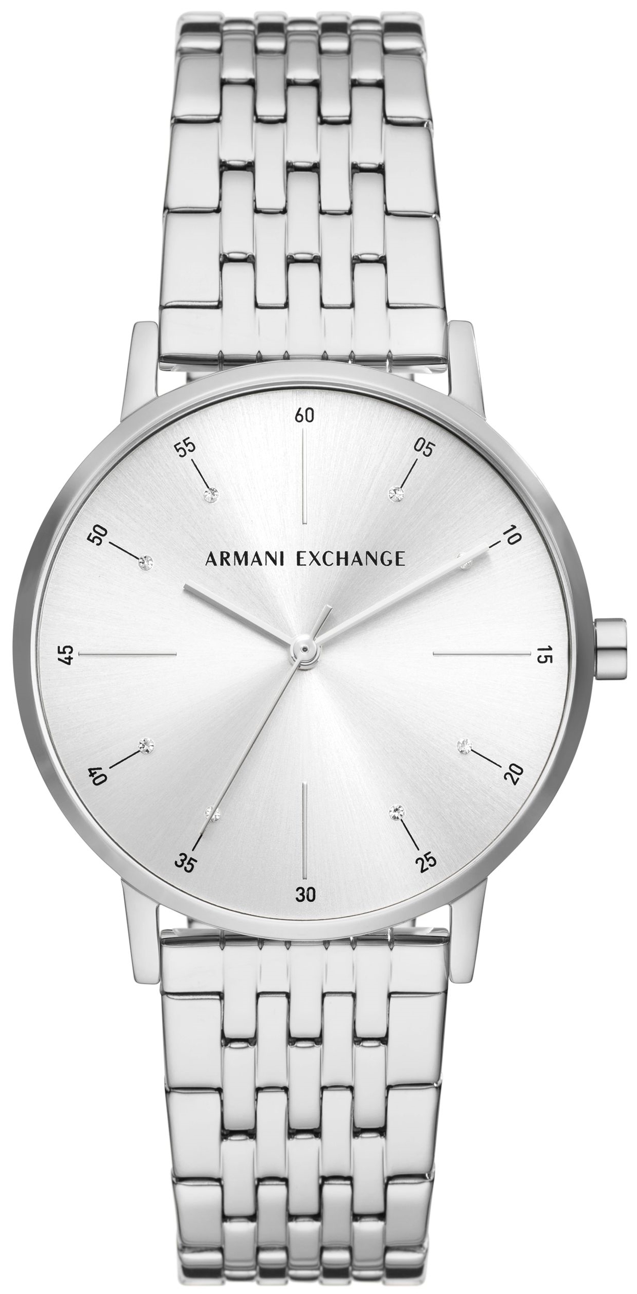 Armani Exchange Damklocka AX5578 Lola Silverf&auml;rgad/St&aring;l &Oslash;36 mm