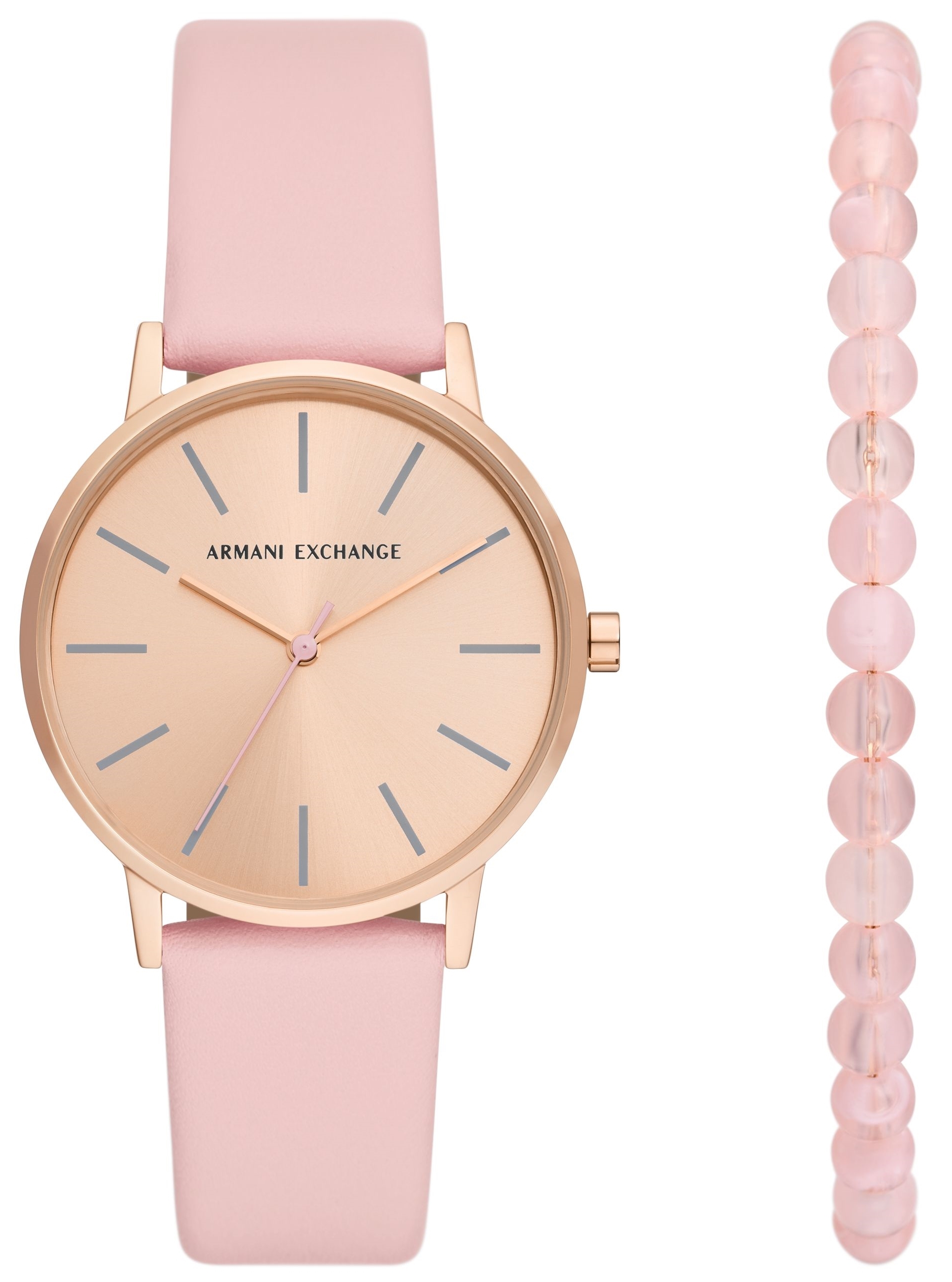 Armani Exchange Damklocka AX7150SET Lola Ros&eacute;guldstonad/L&auml;der &Oslash;36